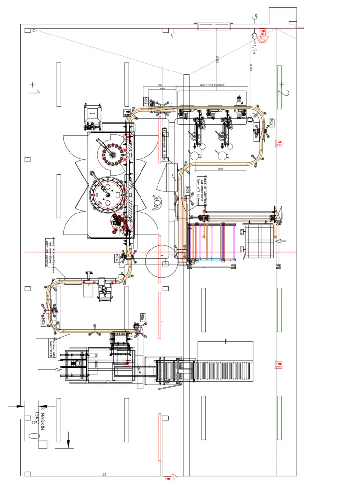 Layout linea completa per birra da 6.000 bottiglie/ora
