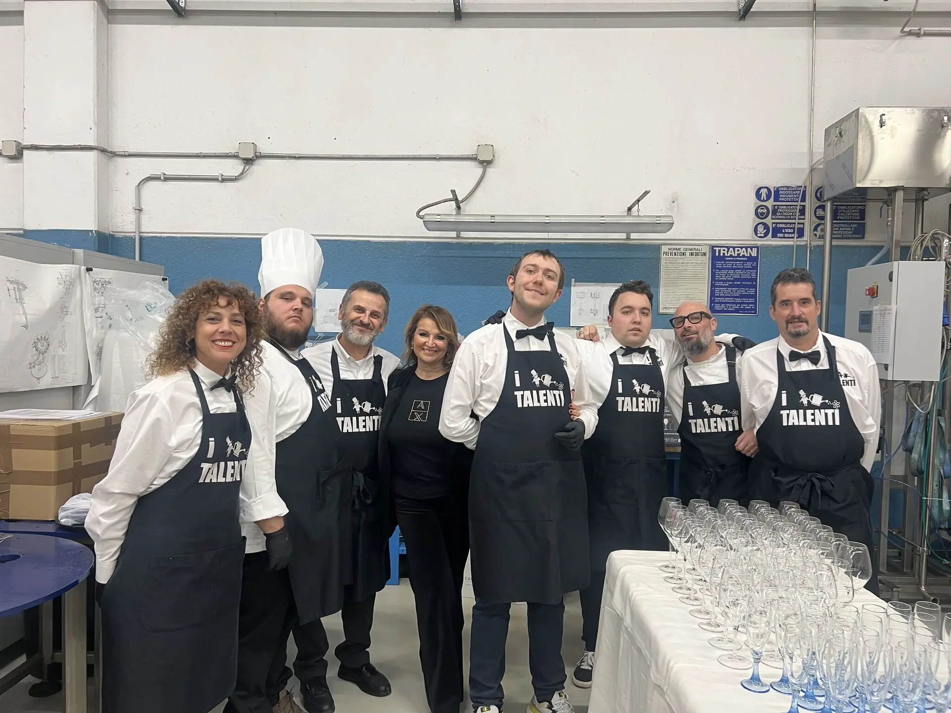Lo staff de I Talenti di Calamandrana al catering di fine anno Eurostar