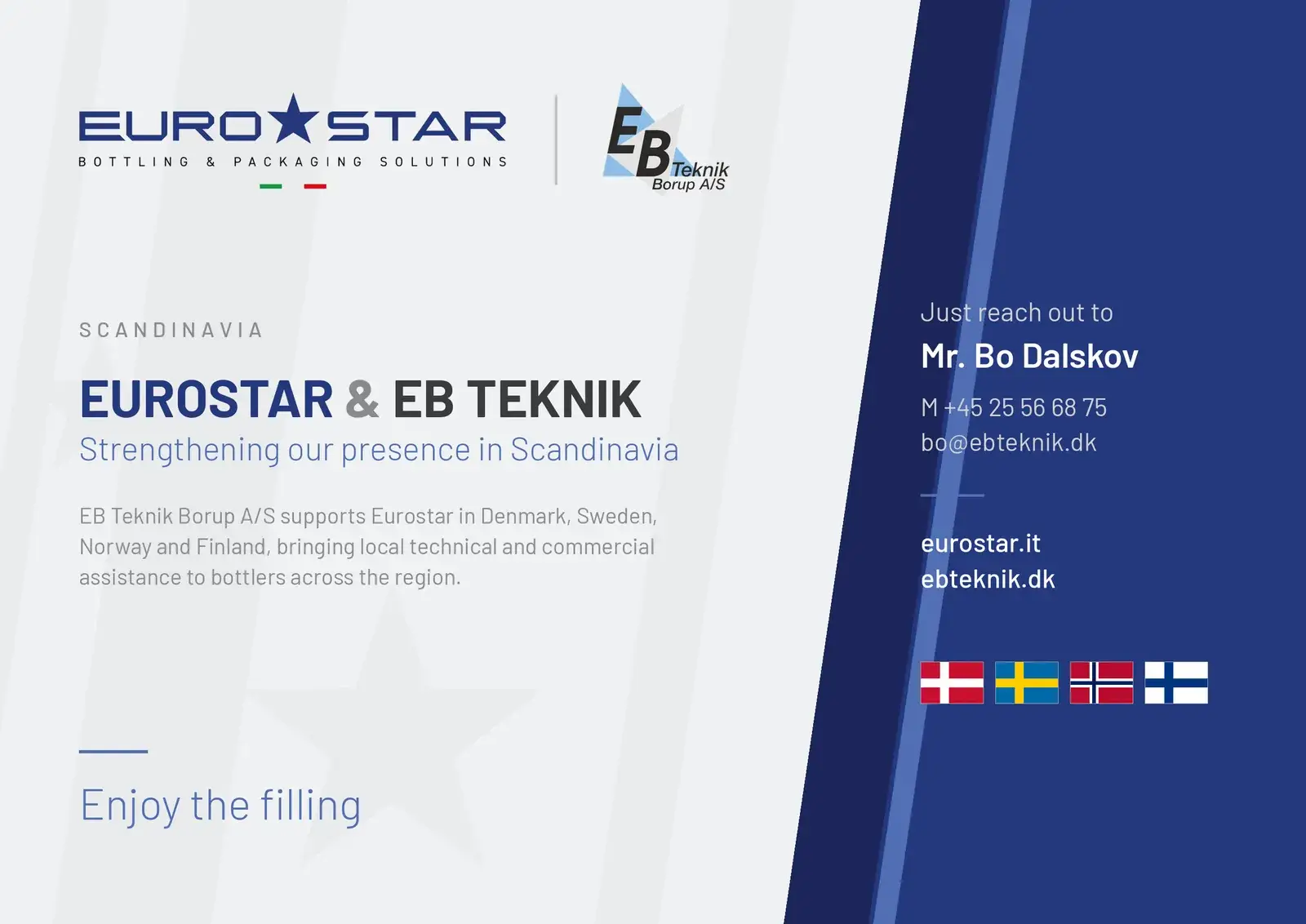 Eurostar e EB Teknik, collaborazione in Scandinavia